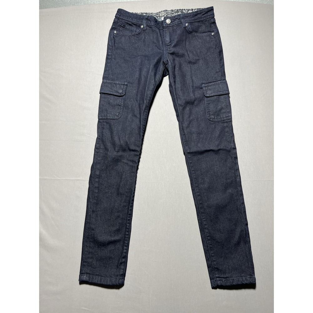 Patagonia Women's Sz 29 Dark Wash Low Rise Iron Clad Denim‎ Cargo Jeans